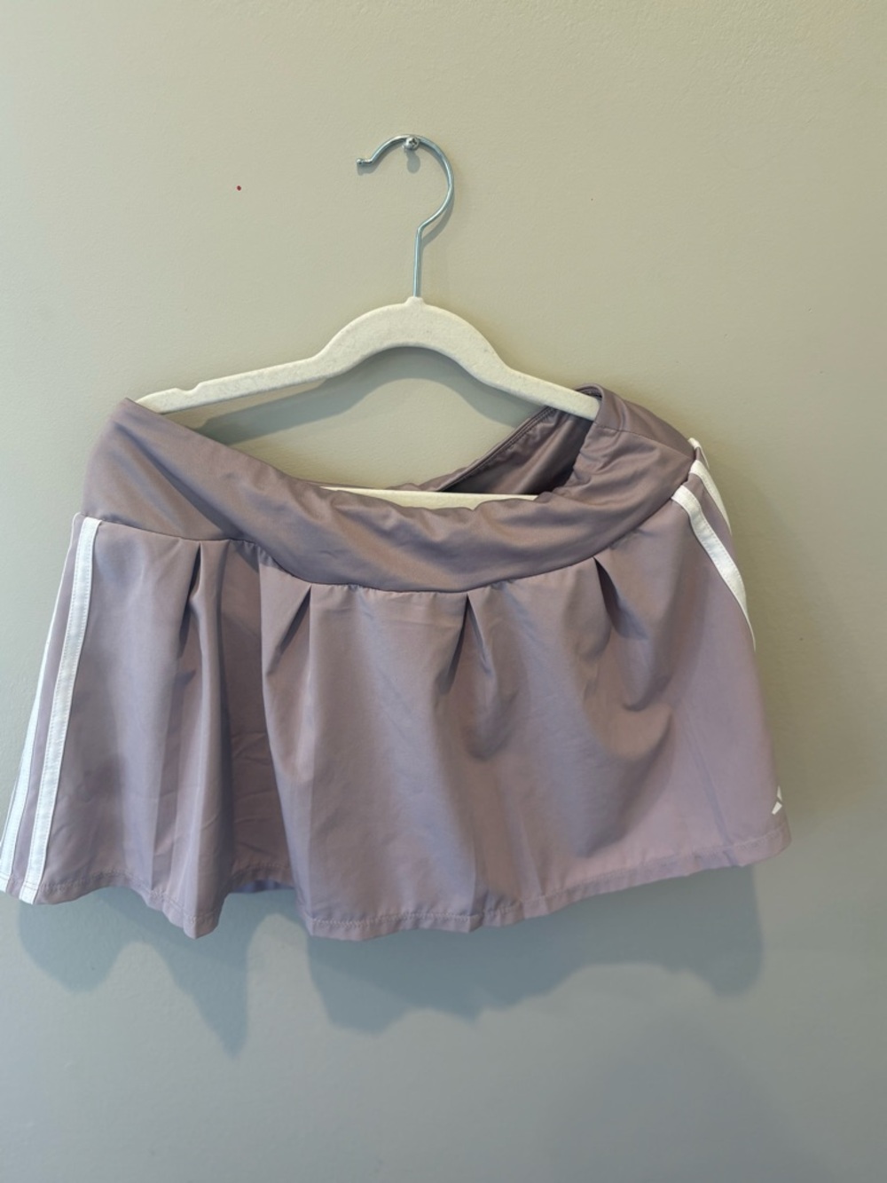 adidas Lavender Tennis Skirt with White Stripes
